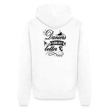  Ballerina Mädchen Balletttänzerin tanzen Ballett - Unisex Premium Bio Zip Hoodie - Weiß - Hinten - Thijin (182cm)