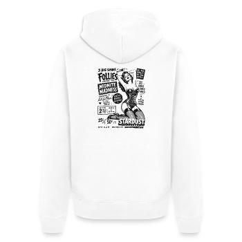 LILI DIE BLUME - Unisex Premium Bio Zip Hoodie - Weiß - Hinten - Thijin (182cm)