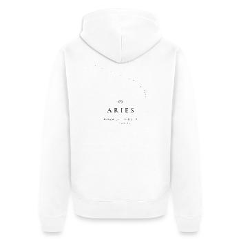 Sternbild Böder — Wahre Himmelskarte - Unisex Premium Bio Zip Hoodie - Weiß - Hinten - Thijin (182cm)