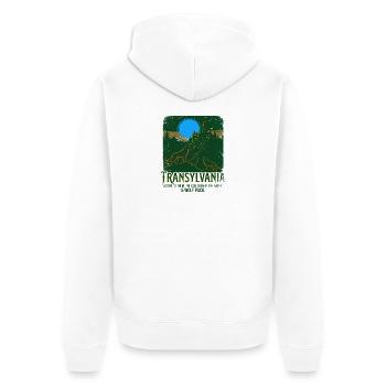 Transylvania Children Of The Night Wolves - Unisex Premium Bio Zip Hoodie - Weiß - Hinten - Thijin (182cm)