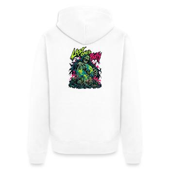 Letzte Zombies Party - Unisex Premium Bio Zip Hoodie - Weiß - Hinten - Thijin (182cm)