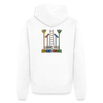 Leiter vom Rechenzentrum funny lustig Gartenliebe  - Unisex Premium Bio Zip Hoodie - Weiß - Hinten - Thijin (182cm)