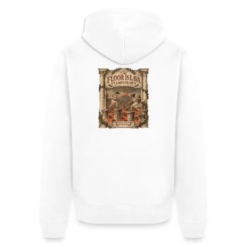 Pompeji Lava-Spiel - Unisex Premium Bio Zip Hoodie - Weiß - Hinten - Thijin (182cm)