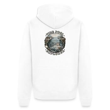 Tide Pool Explorer Tide Pool - Unisex Premium Bio Zip Hoodie - Weiß - Hinten - Thijin (182cm)