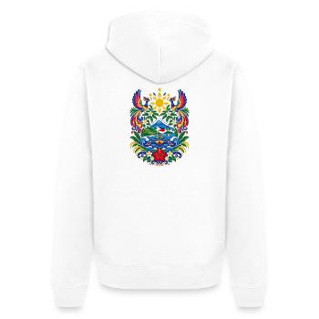 Philippinen | Sonne, Meer & Volkskunst - Unisex Premium Bio Zip Hoodie - Weiß - Hinten - Thijin (182cm)