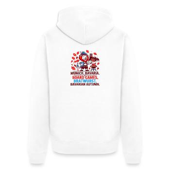 Munich Bavaria Board Games Bratwurst Bratw - Unisex Premium Bio Zip Hoodie - Weiß - Hinten - Thijin (182cm)