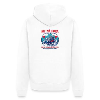 Kutna Hora Sedlec Ossuary Bone Church Macabre - Unisex Premium Bio Zip Hoodie - Weiß - Hinten - Thijin (182cm)