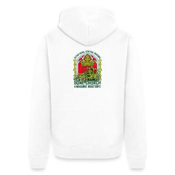 Kutna Hora Bone Church Macabre Roadtrips - Unisex Premium Bio Zip Hoodie - Weiß - Hinten - Thijin (182cm)