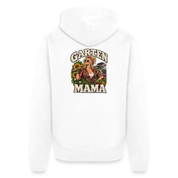 Garten Mama Geschenk Hobbygärtnerin  - Unisex Premium Bio Zip Hoodie - Weiß - Hinten - Thijin (182cm)