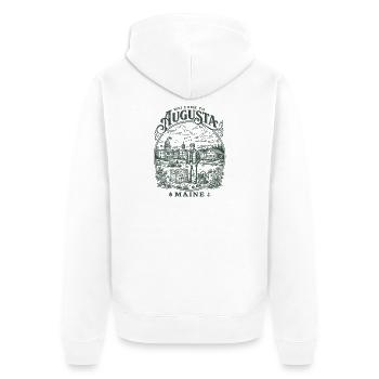 Welcome To Augusta Maine Timber Landscape - Unisex Premium Bio Zip Hoodie - Weiß - Hinten - Thijin (182cm)