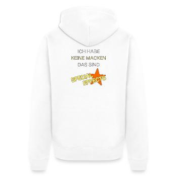 Special_Effects - Unisex Premium Bio Zip Hoodie - Weiß - Hinten - Thijin (182cm)