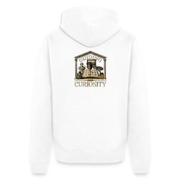 Guiding Curiosity Museum - Unisex Premium Bio Zip Hoodie - Weiß - Hinten - Thijin (182cm)
