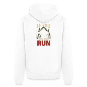 Black Shuck Ostanglische Folklore Geisterhund - Unisex Premium Bio Zip Hoodie - Weiß - Hinten - Thijin (182cm)