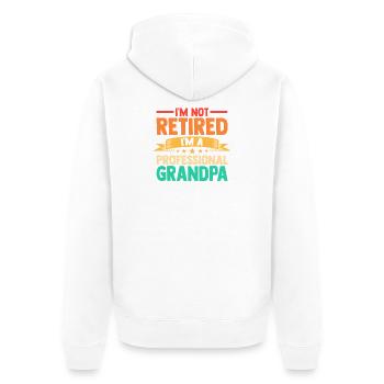 Grandfather Papaw Pop Gramps Granddad Grandpa - Unisex Premium Bio Zip Hoodie - Weiß - Hinten - Thijin (182cm)