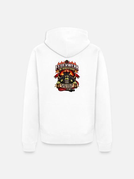Feuerwehr im Ruhestand - Unisex Premium Bio Zip Hoodie - Weiß