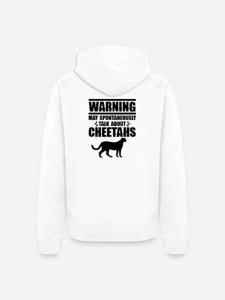 Cheetah Talk Humor - Unisex Premium Bio Zip Hoodie - Weiß