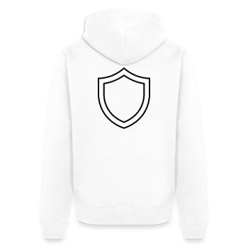 Sicherheitsschildlinien-Symbol - Unisex Premium Bio Zip Hoodie - Weiß - Hinten - Thijin (182cm)