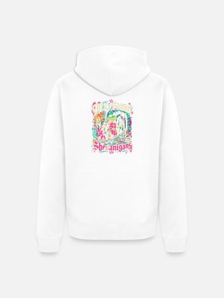 Froschritter Neon-Graffiti - Unisex Premium Bio Zip Hoodie - Weiß