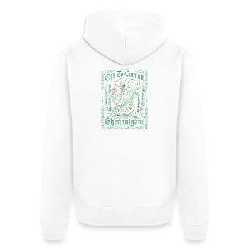 Shenanigans Knight Dragon - Unisex Premium Bio Zip Hoodie - Weiß - Hinten - Thijin (182cm)