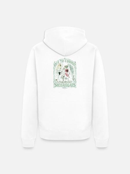 Froschritter im Burgdungeon - Unisex Premium Bio Zip Hoodie - Weiß