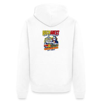 Bucharest City Pop Culture Romania Event - Unisex Premium Bio Zip Hoodie - Weiß - Hinten - Thijin (182cm)