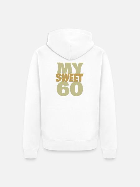60 - Unisex Premium Bio Zip Hoodie - Weiß