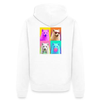 Polarfüchse Polarfuchs - Unisex Premium Bio Zip Hoodie - Weiß - Hinten - Thijin (182cm)
