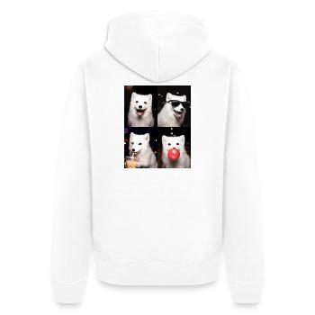 Polarfüchse Polarfuchs - Unisex Premium Bio Zip Hoodie - Weiß - Hinten - Thijin (182cm)