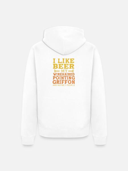 Griffon - Unisex Premium Bio Zip Hoodie - Weiß