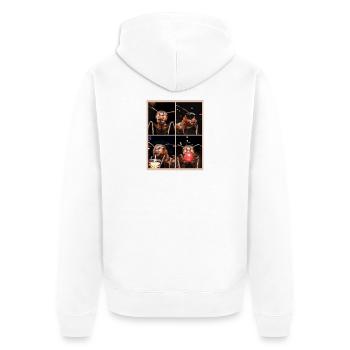 Ameisen Ameise - Unisex Premium Bio Zip Hoodie - Weiß - Hinten - Thijin (182cm)