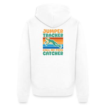 Frog Catcher Jumper Tracker Call Me Catcher Frog - Unisex Premium Bio Zip Hoodie - Weiß - Hinten - Thijin (182cm)