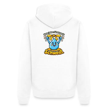 Kampfsport Gürtelprüfung Schweiß Disziplin - Unisex Premium Bio Zip Hoodie - Weiß - Hinten - Thijin (182cm)