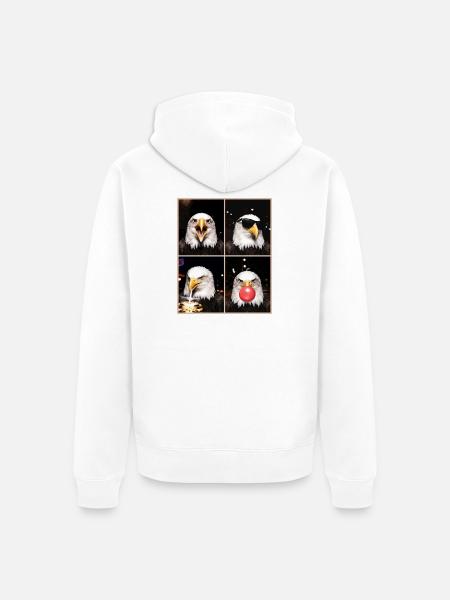 Eagle Adler - Unisex Premium Bio Zip Hoodie - Weiß