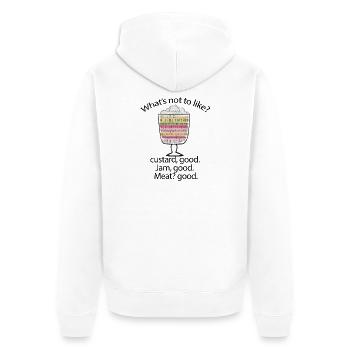 Freunde Thanksgiving, Rachels Trifle, Freunde Witzig. - Unisex Premium Bio Zip Hoodie - Weiß - Hinten - Thijin (182cm)