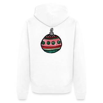 Pastellstreifen-Ornament - Unisex Premium Bio Zip Hoodie - Weiß - Hinten - Thijin (182cm)