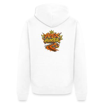 Apex Hunter Graffiti Roadride - Unisex Premium Bio Zip Hoodie - Weiß - Hinten - Thijin (182cm)