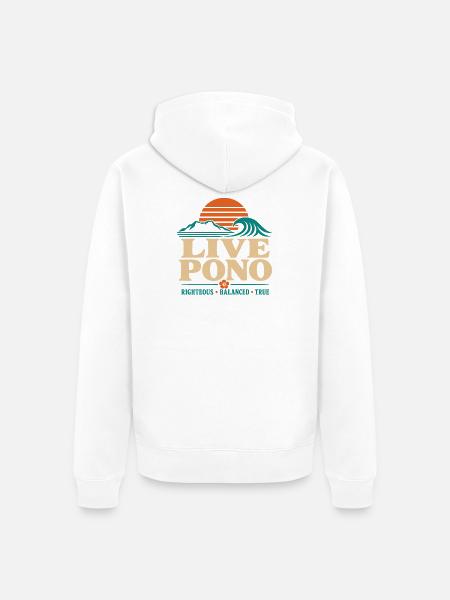Live Pono - Unisex Premium Bio Zip Hoodie - Weiß