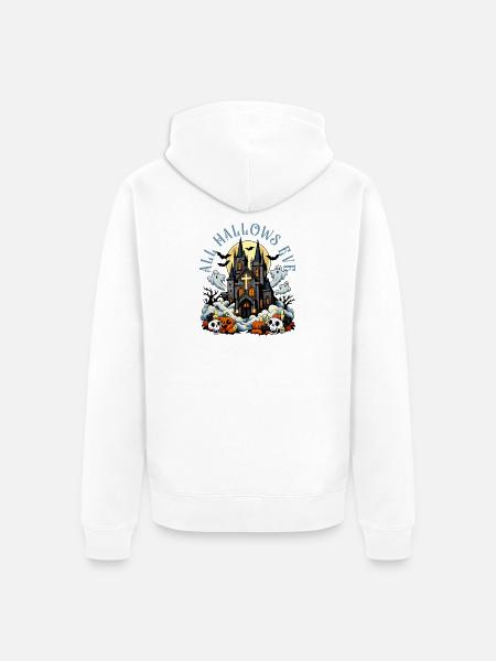 Katholischen Kirche Zu Halloween - Unisex Premium Bio Zip Hoodie - Weiß
