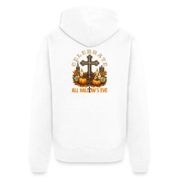 Katholischen Kirche Zu Halloween - Unisex Premium Bio Zip Hoodie - Weiß - Hinten - Thijin (182cm)
