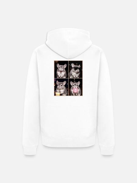 Chinchillas Chinchilla - Unisex Premium Bio Zip Hoodie - Weiß