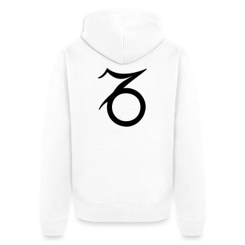 Capricorne - Veste à capuche bio Premium Unisexe - blanc - Dos - Thijin (182cm)