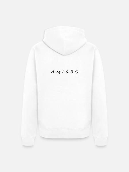Amigos! Freunde fürs Leben! - Freunde fürs Leben! - Unisex Premium Bio Zip Hoodie - Weiß