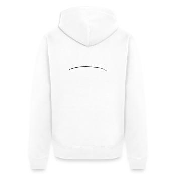 coup de pinceau rayé ligne - Veste à capuche bio Premium Unisexe - blanc - Dos - Thijin (182cm)