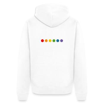 boules arc-en-ciel LGBT lgbtqi queer lgbt csd tshirt - Veste à capuche bio Premium Unisexe - blanc - Dos - Thijin (182cm)