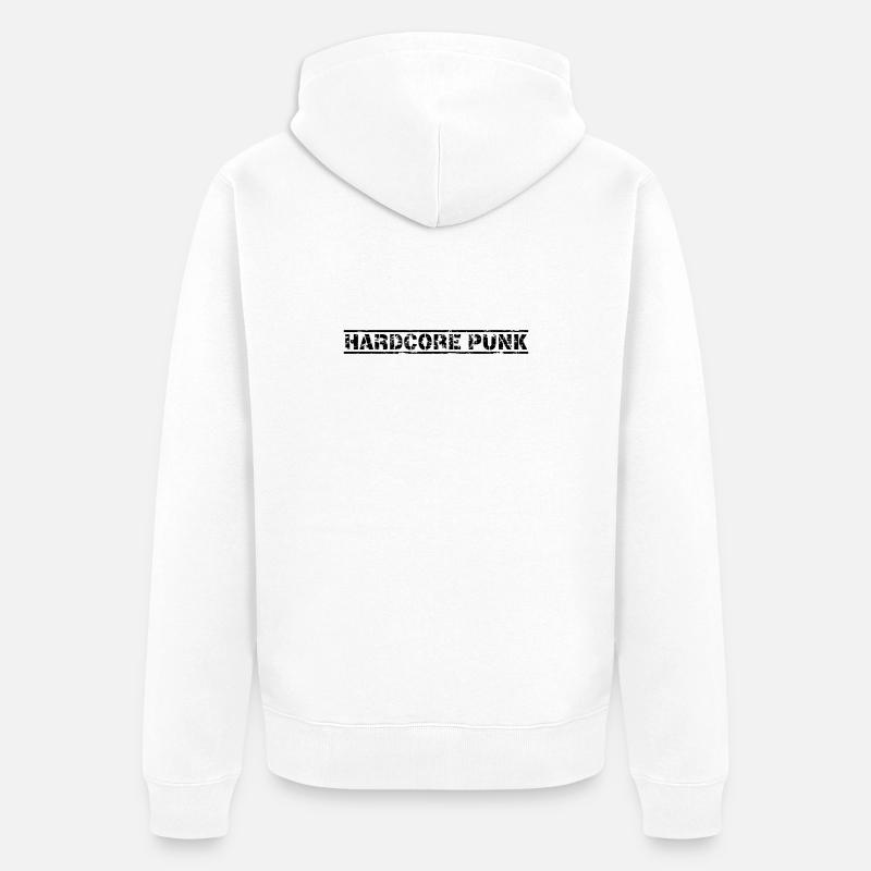 Hardcore Punk - Veste à capuche bio Premium Unisexe - blanc