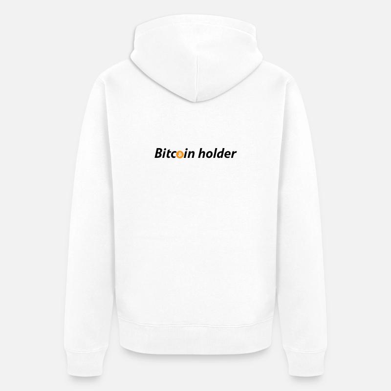 Bitcoin holder - Veste à capuche bio Premium Unisexe - blanc