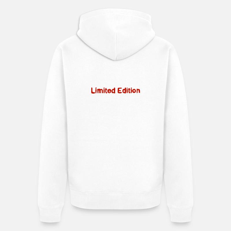 Lettrage Édition Limitée Rétro - Veste à capuche bio Premium Unisexe - blanc