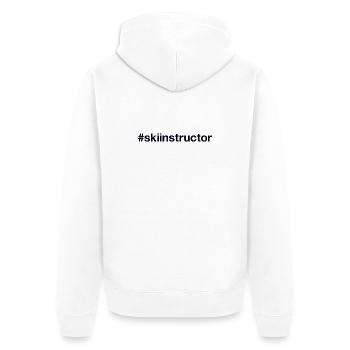 SKI INSTRUCTOR Hashtag - Unisex Premium Bio Zip Hoodie - Weiß - Hinten - Thijin (182cm)