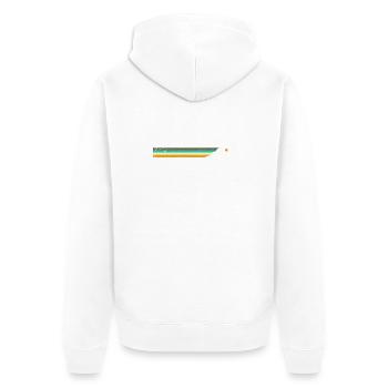 Mountain stripes - Unisex Premium Organic Zip Hoodie - white - Back - Thijin (182cm)