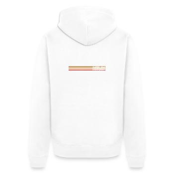 Style Heli - Unisex Premium Bio Zip Hoodie - Weiß - Hinten - Thijin (182cm)